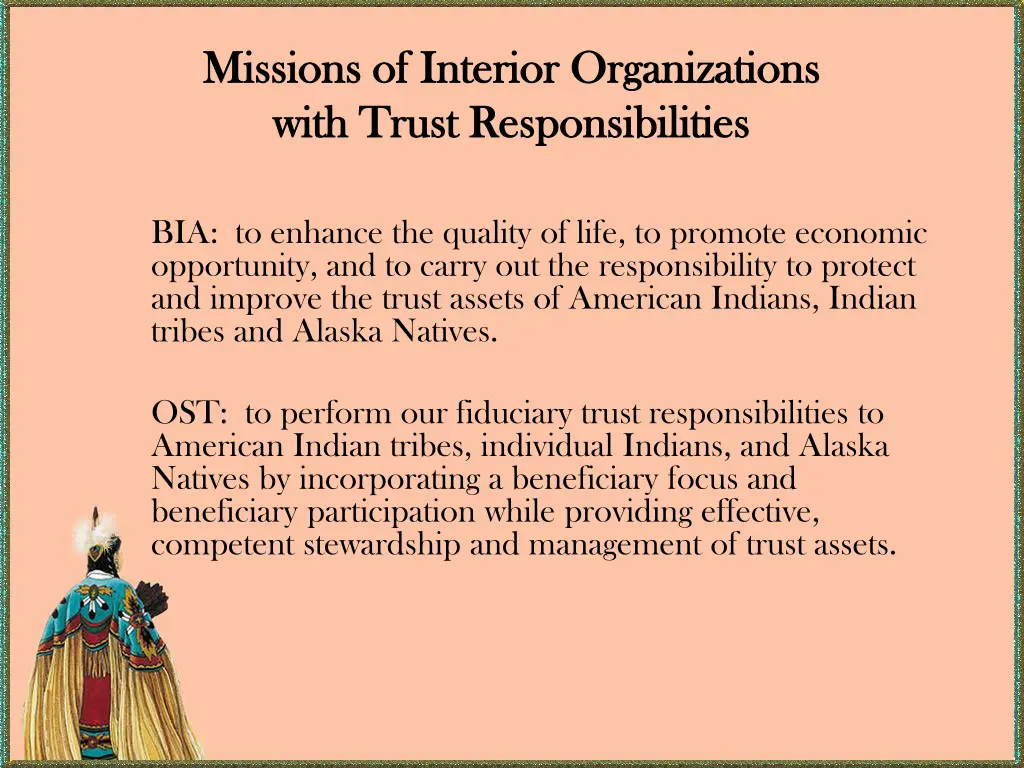 missions of interior organizations missions