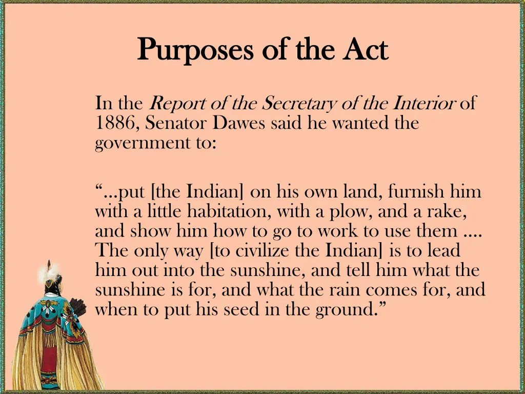 purposes of the act purposes of the act