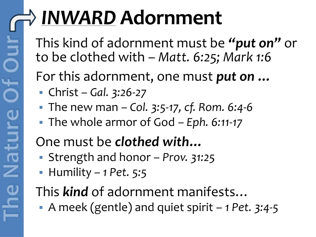 inward adornment