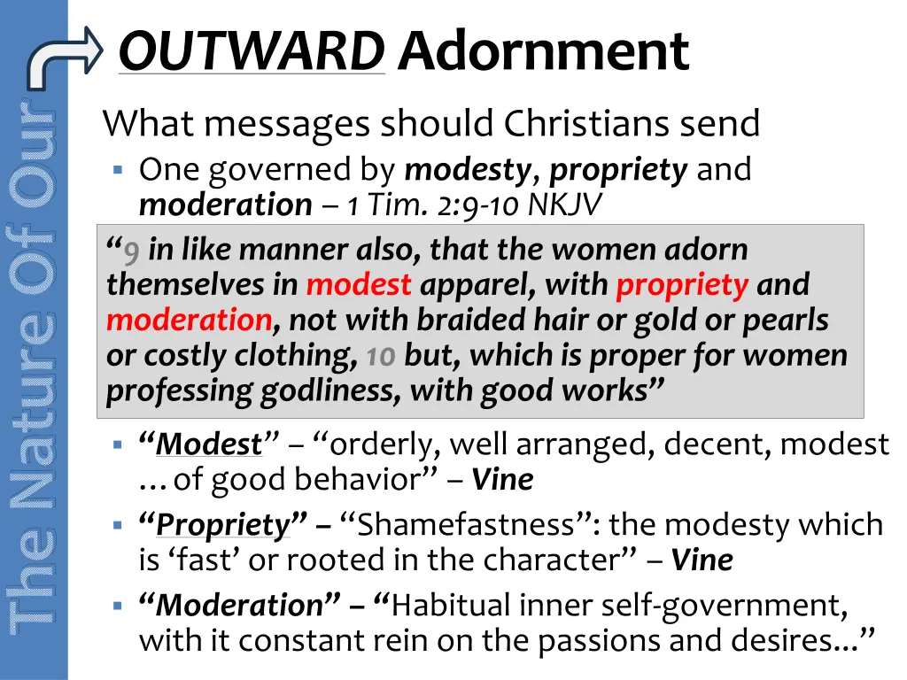outward adornment 1
