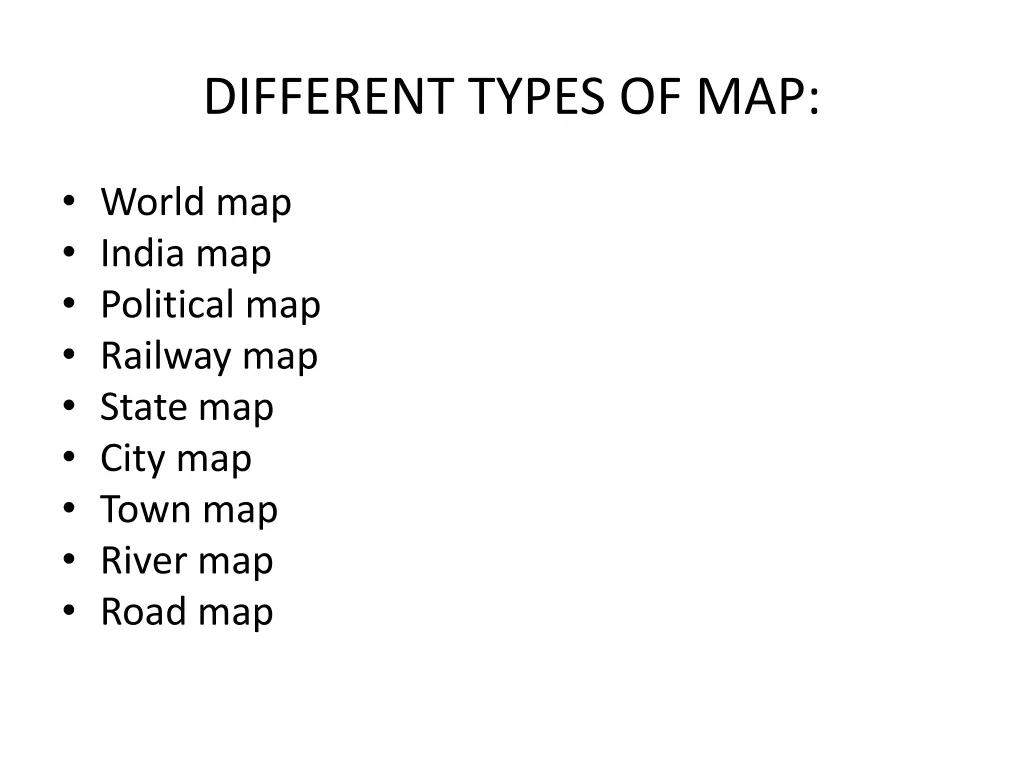 different types of map