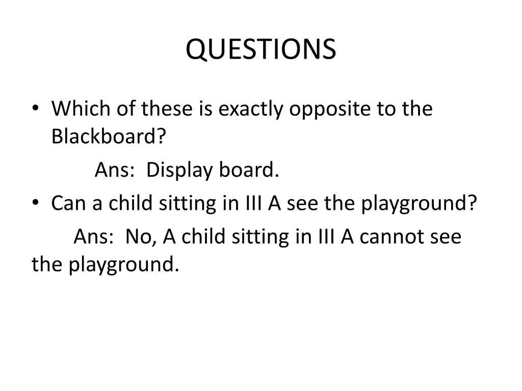 questions