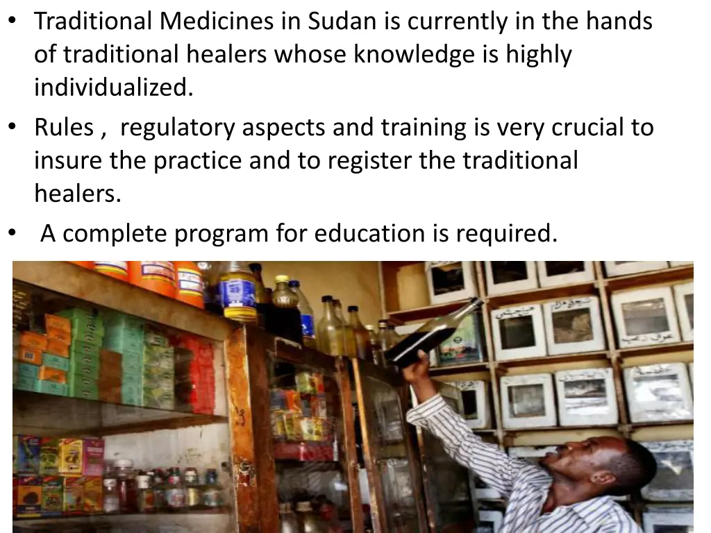 traditional medicines in sudan is currently