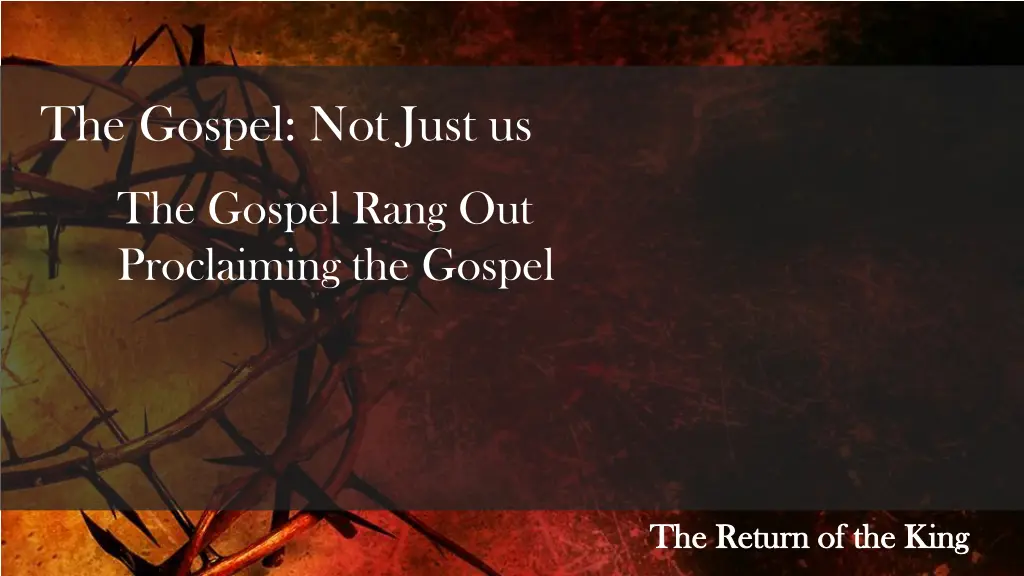 the gospel not just us 2