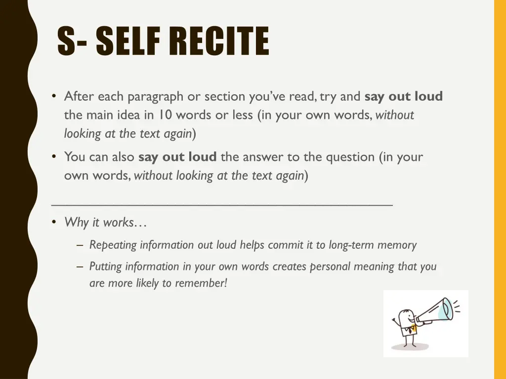 s self recite