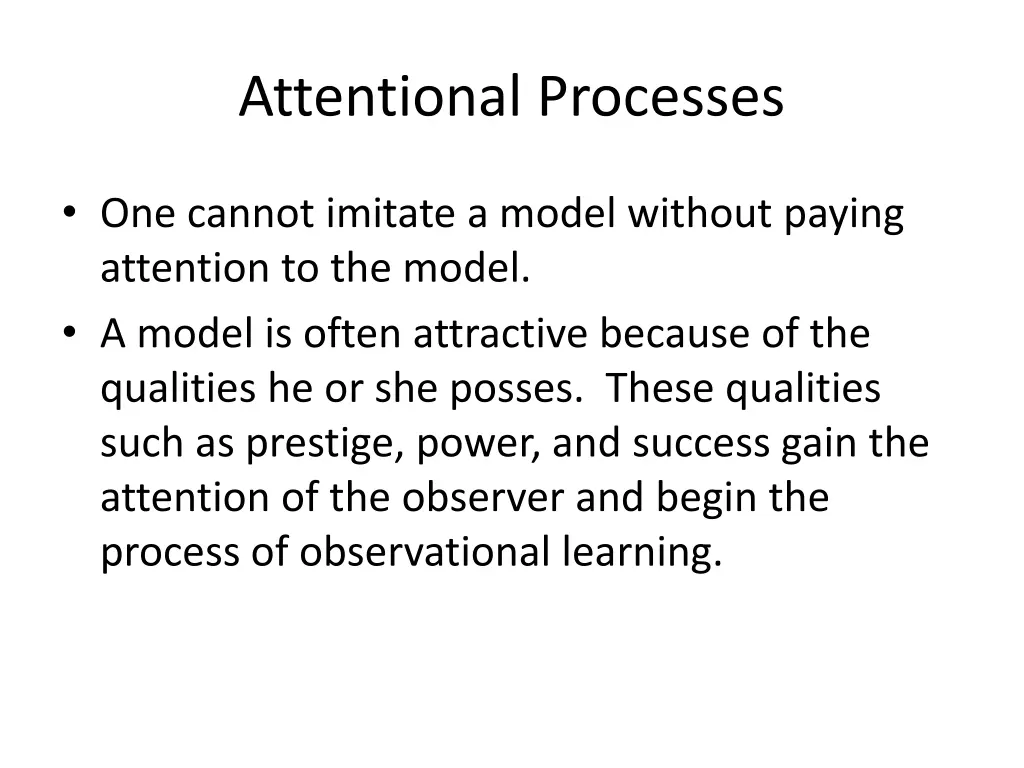 attentional processes