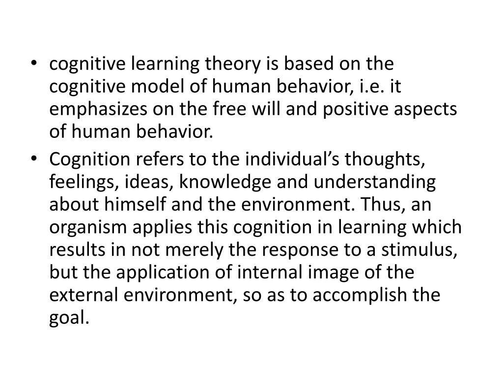 cognitive learning theory is based