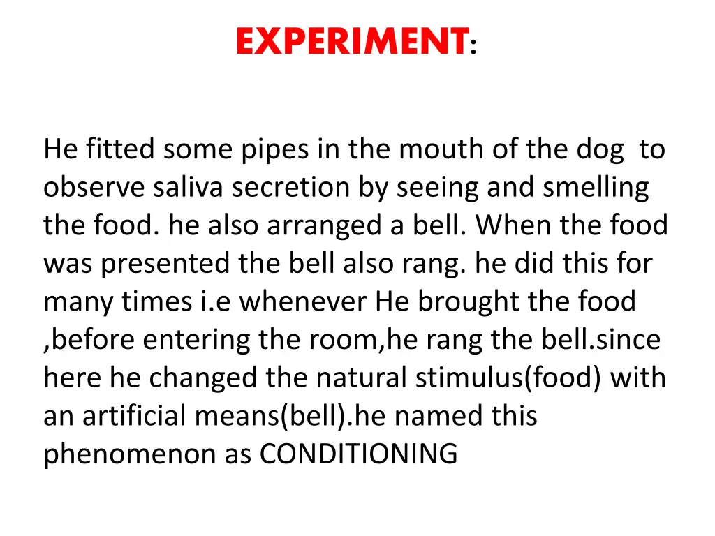 experiment