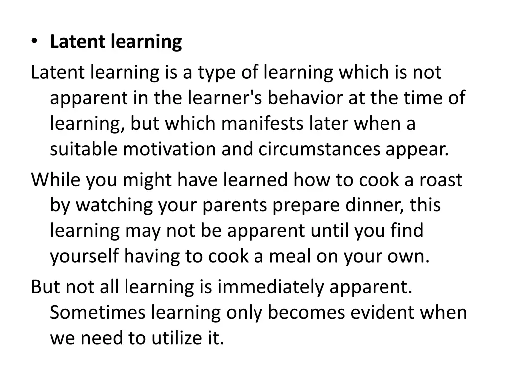 latent learning latent learning is a type