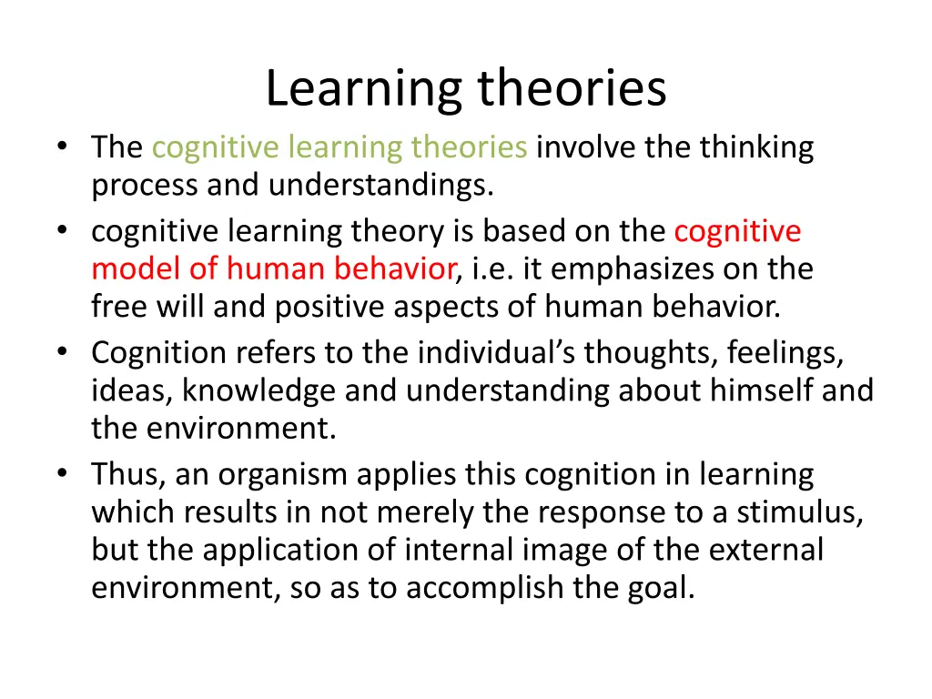 learning theories 1