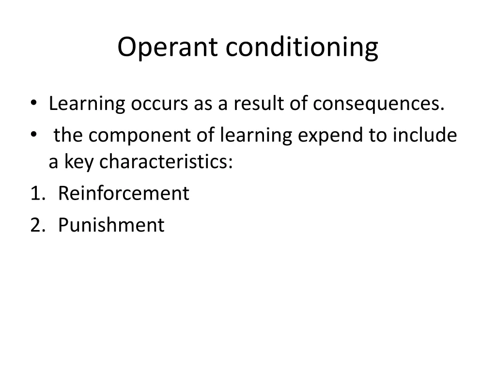operant conditioning