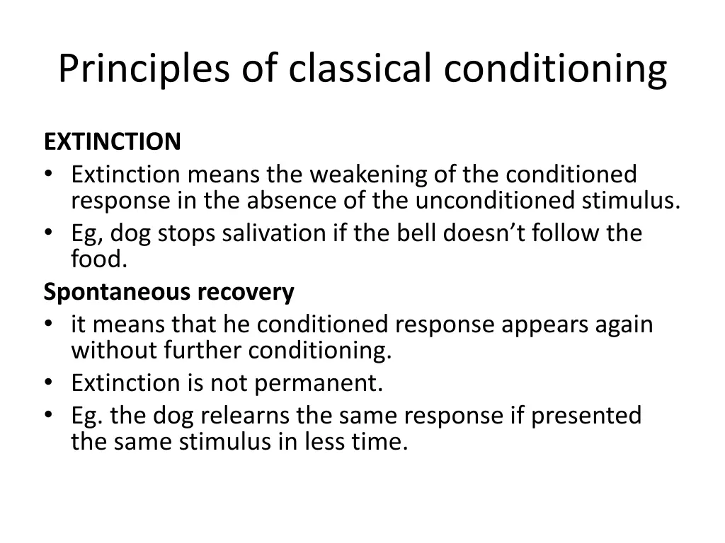 principles of classical conditioning 1