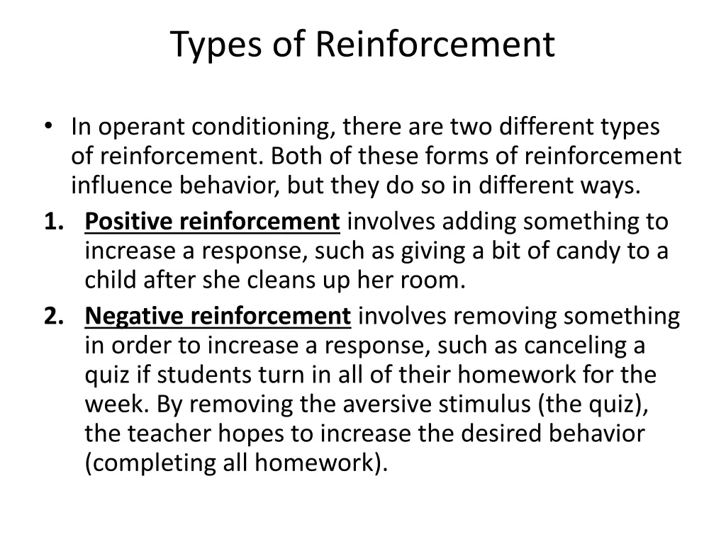 types of reinforcement