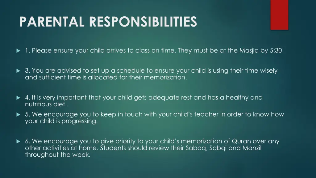 parental responsibilities