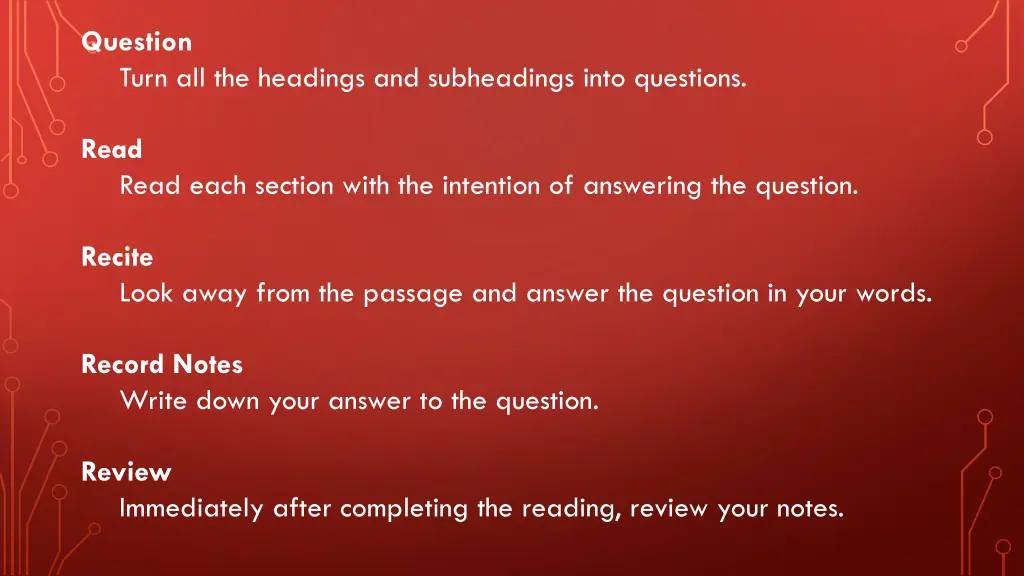 question turn all the headings and subheadings