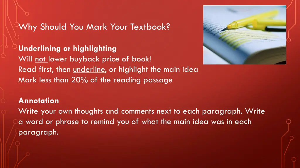 why should you mark your textbook