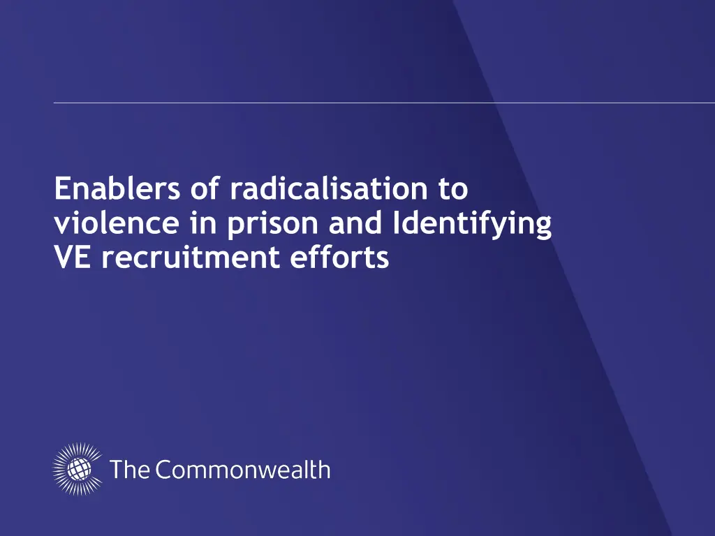 enablers of radicalisation to violence in prison