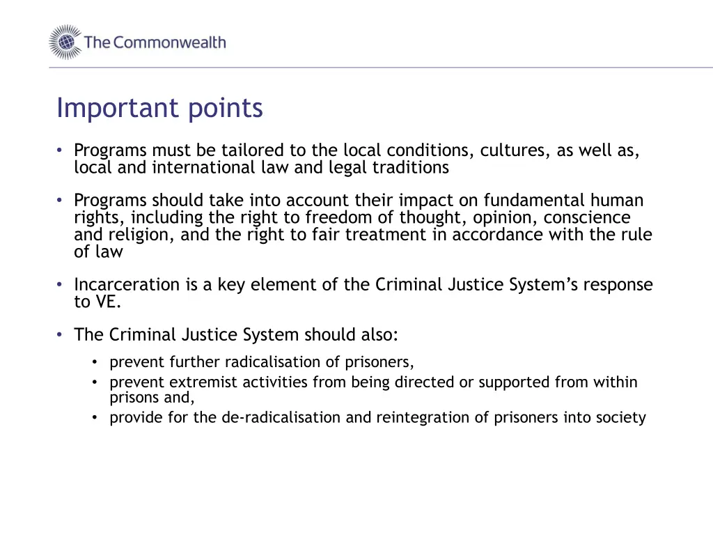 important points