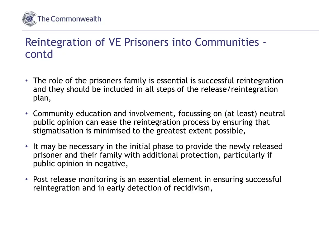 reintegration of ve prisoners into communities 1