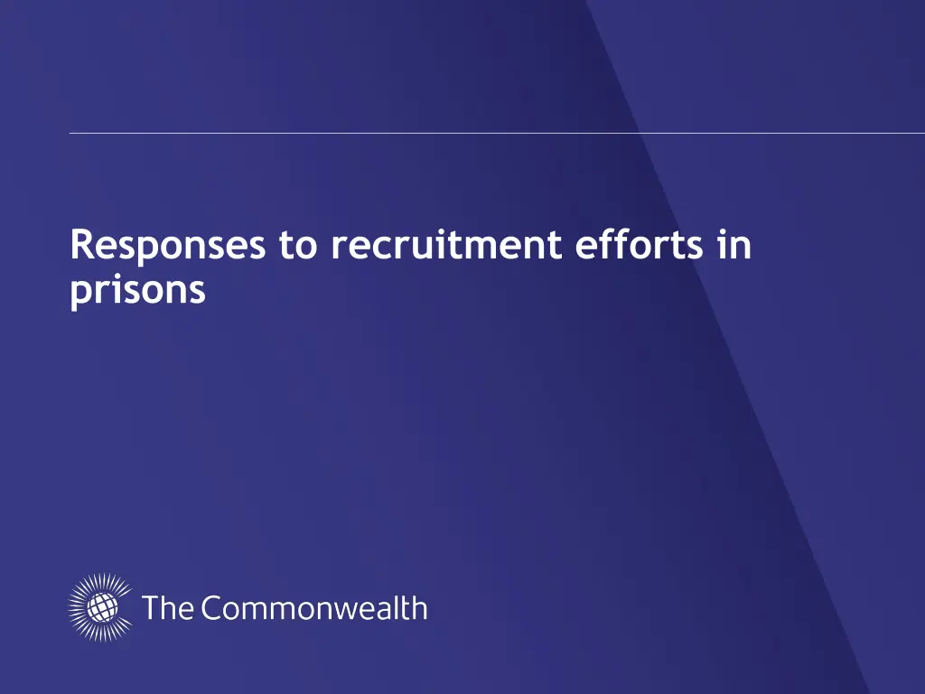 responses to recruitment efforts in prisons