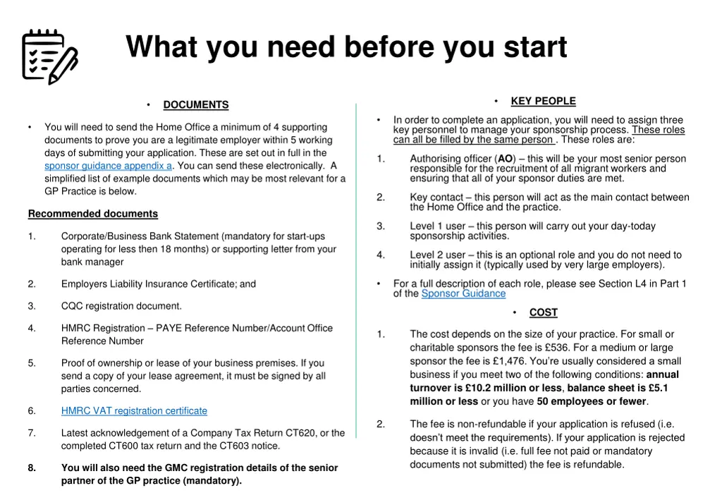 what you need before you start