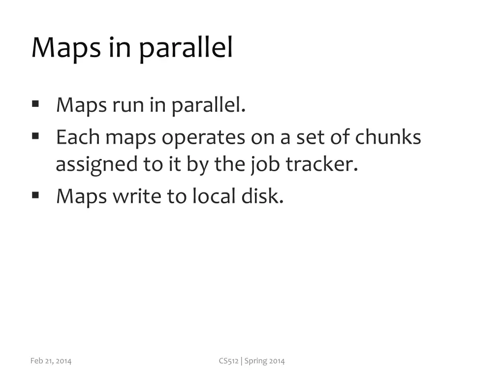 maps in parallel