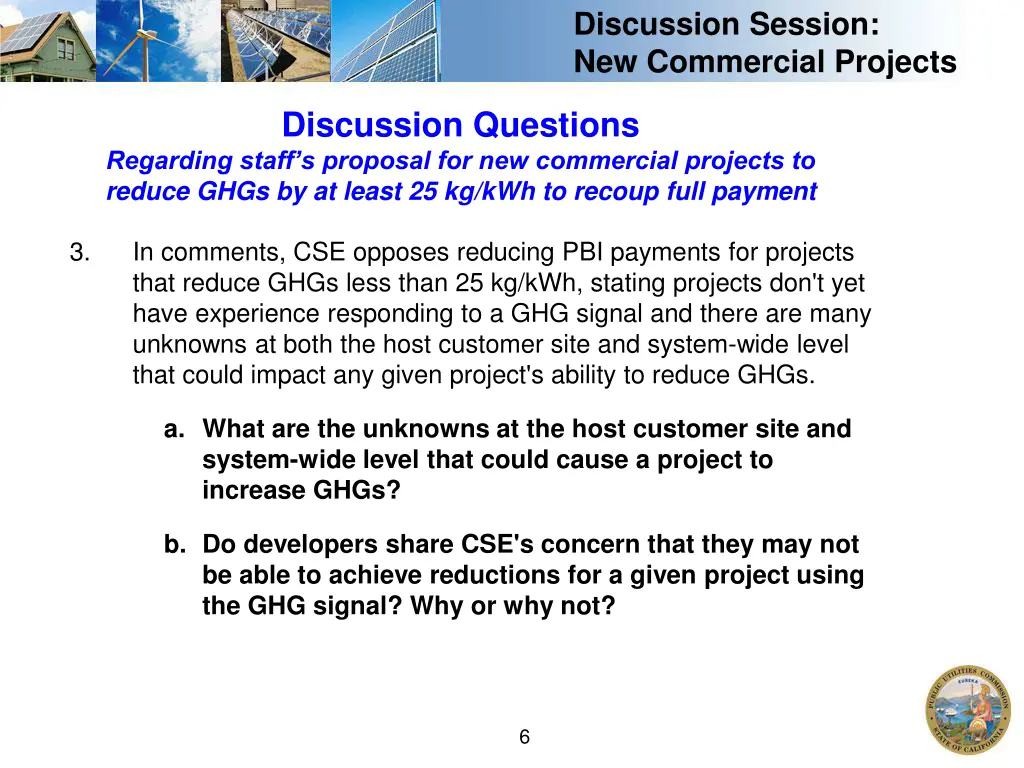 discussion session new commercial projects 4