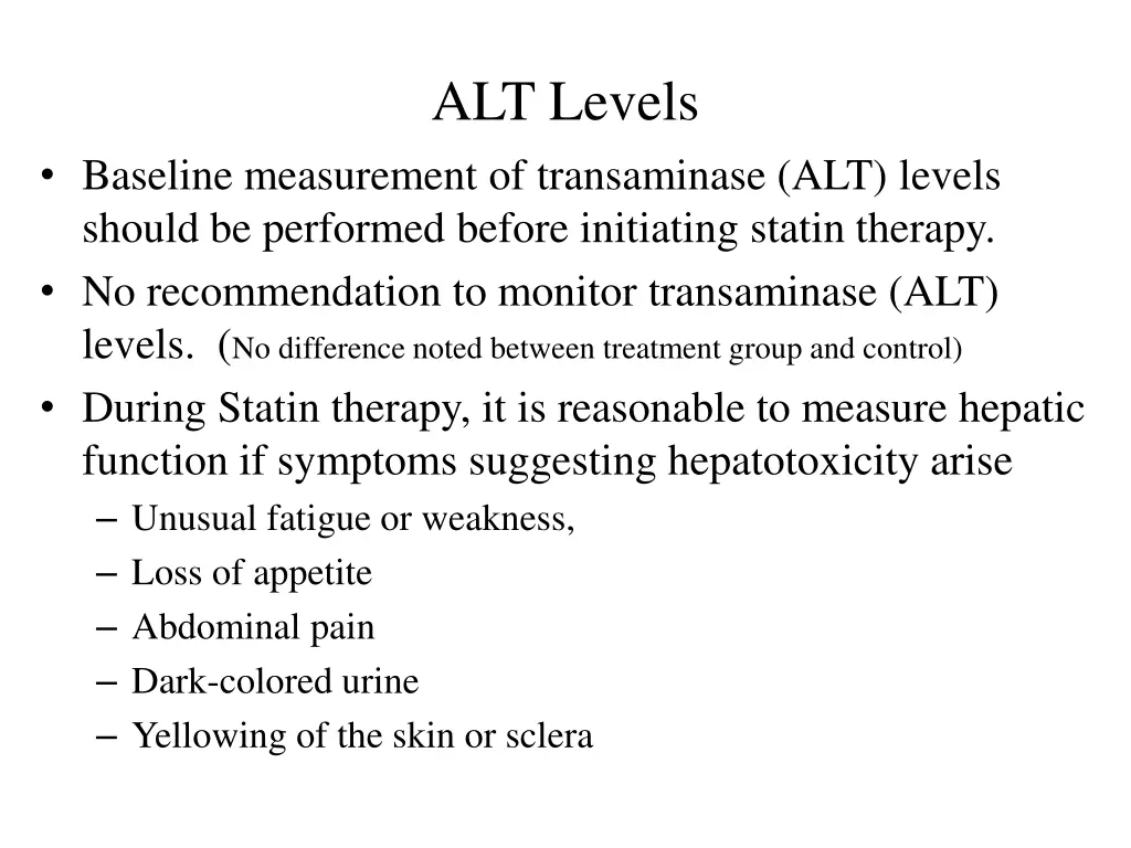 alt levels
