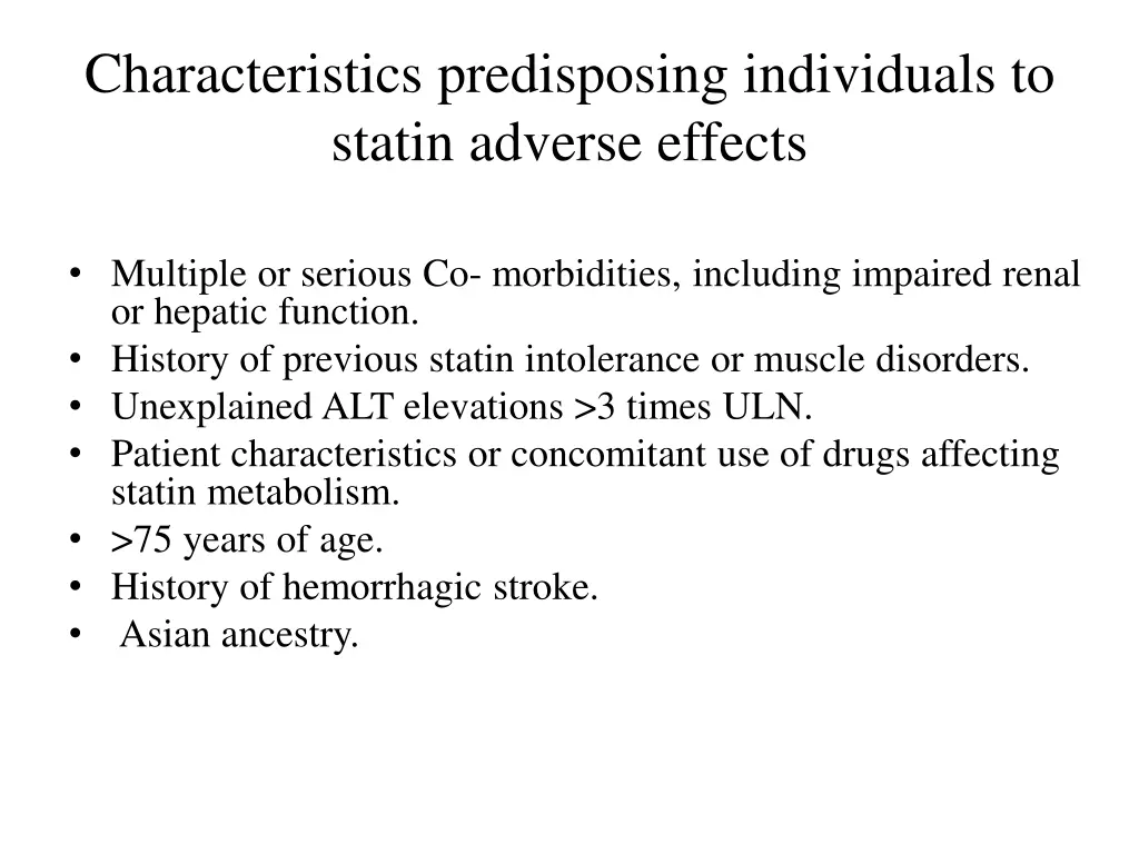 characteristics predisposing individuals