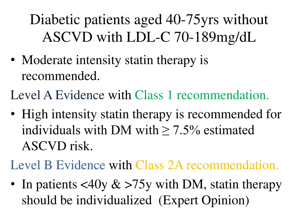 diabetic patients aged 40 75yrs without ascvd