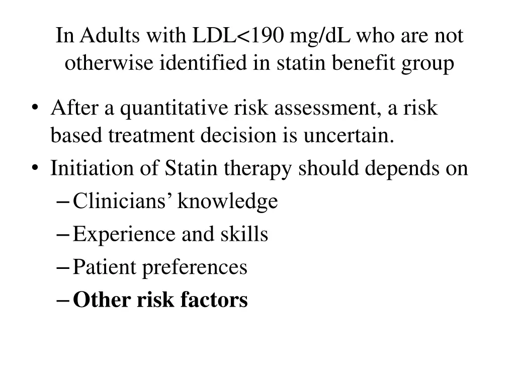 in adults with