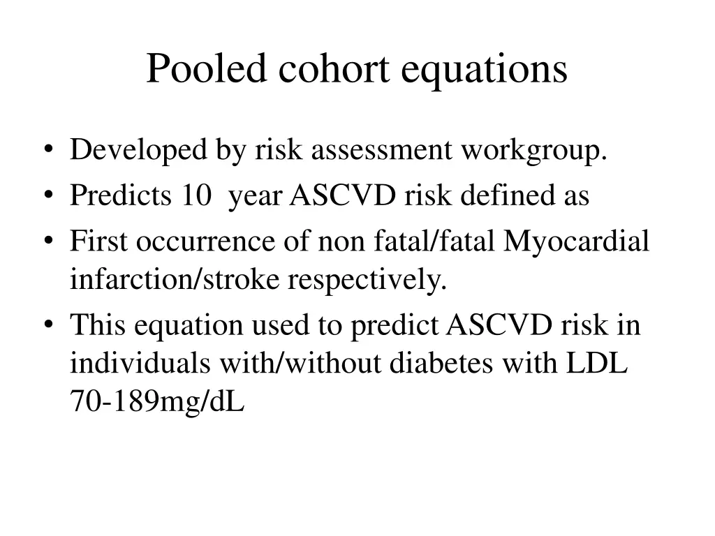 pooled cohort equations