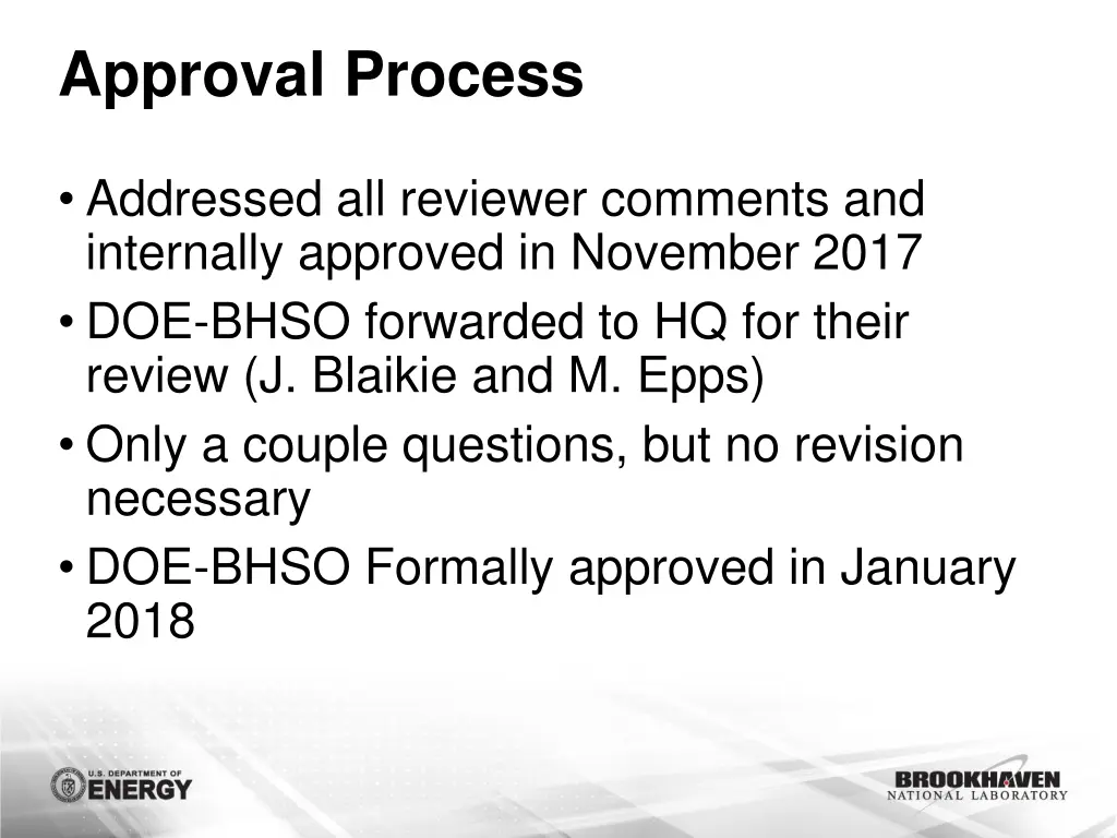 approval process