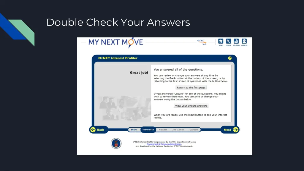 double check your answers