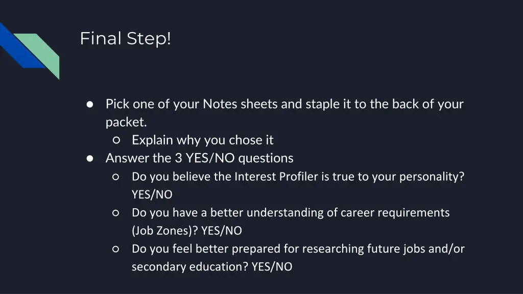 final step