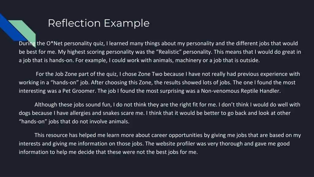 reflection example