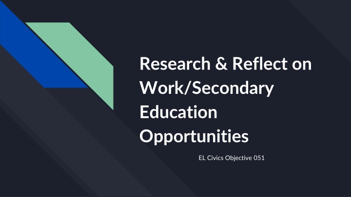 research reflect on work secondary education