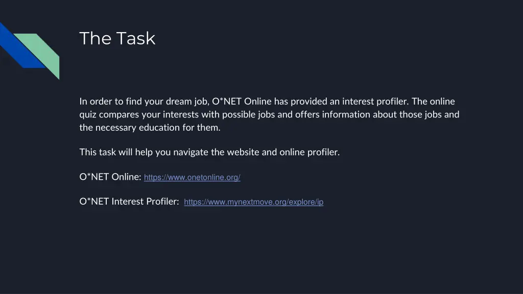 the task