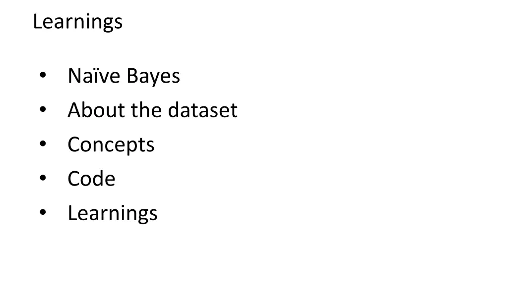 learnings
