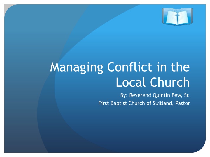 managing conflict in the local church by reverend