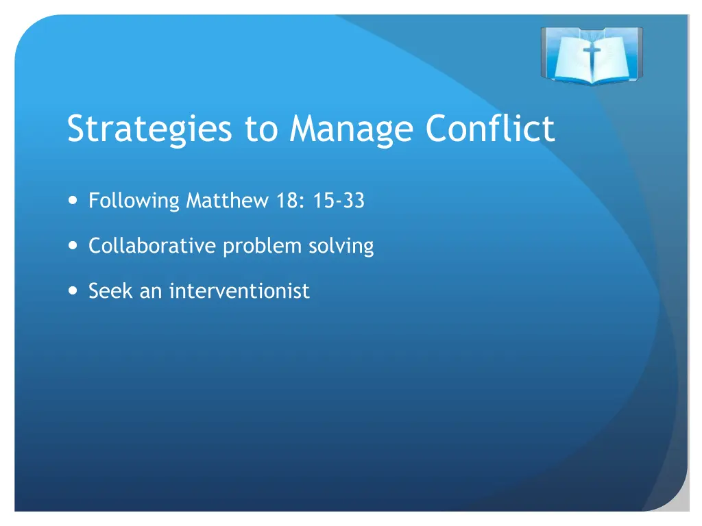 strategies to manage conflict