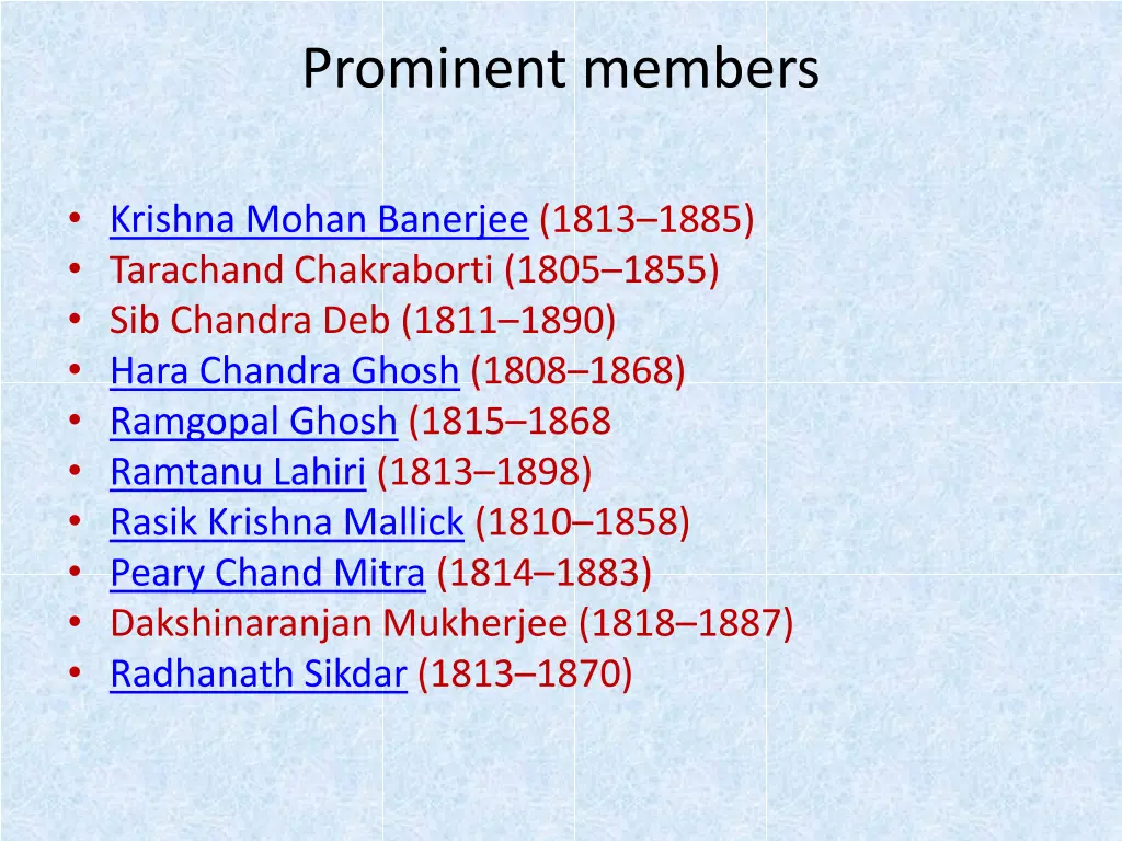 prominent members