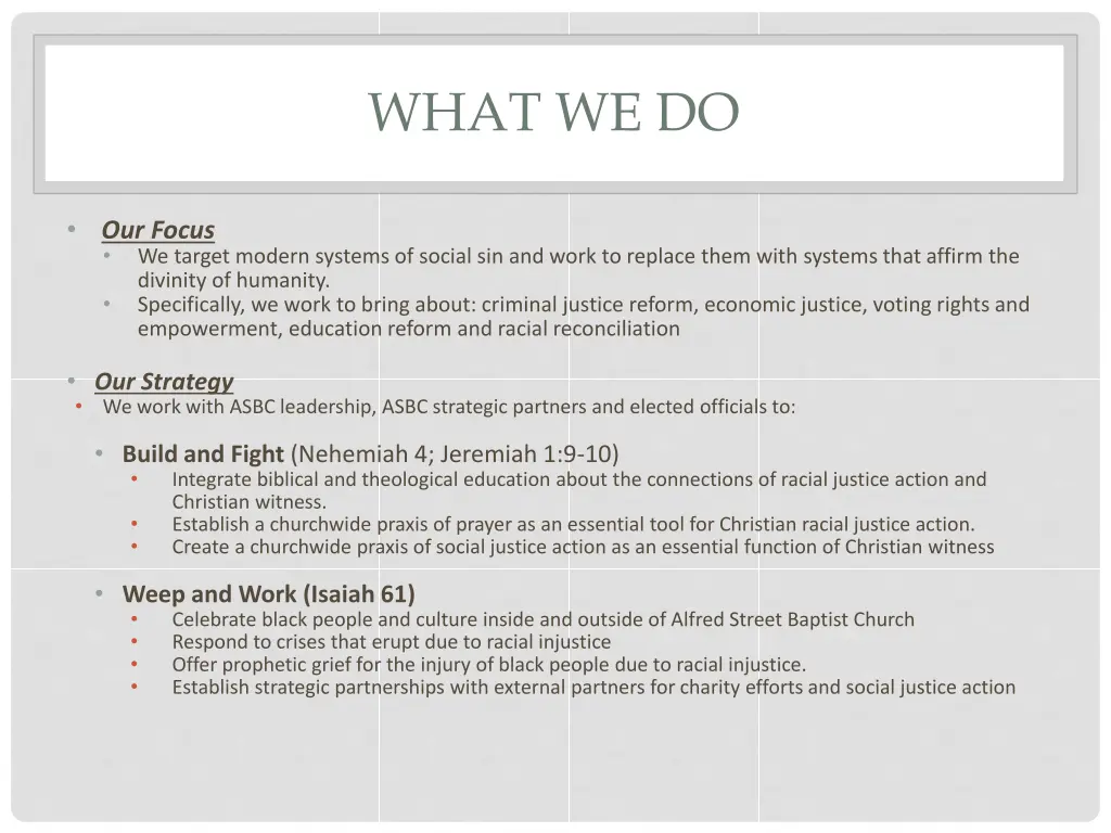 what we do