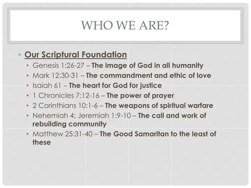 who we are 2