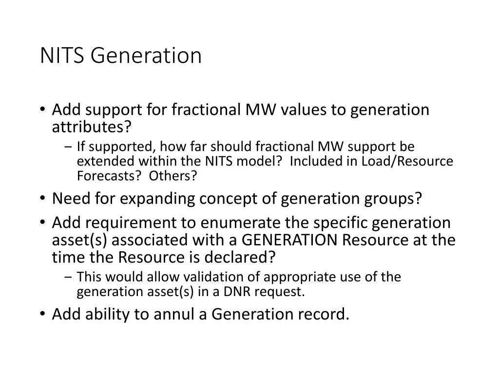 nits generation