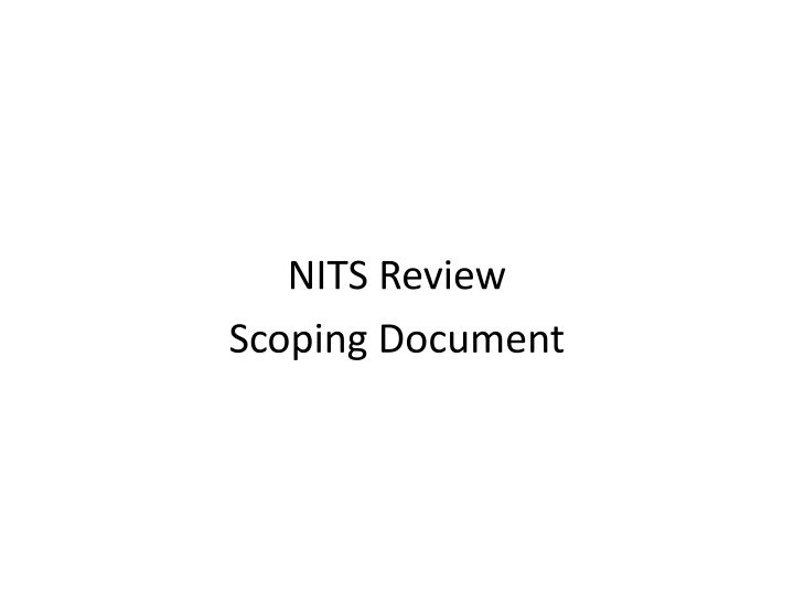 nits review scoping document