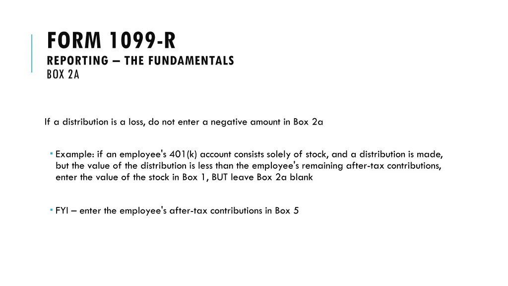 form 1099 r reporting the fundamentals box 2a 1