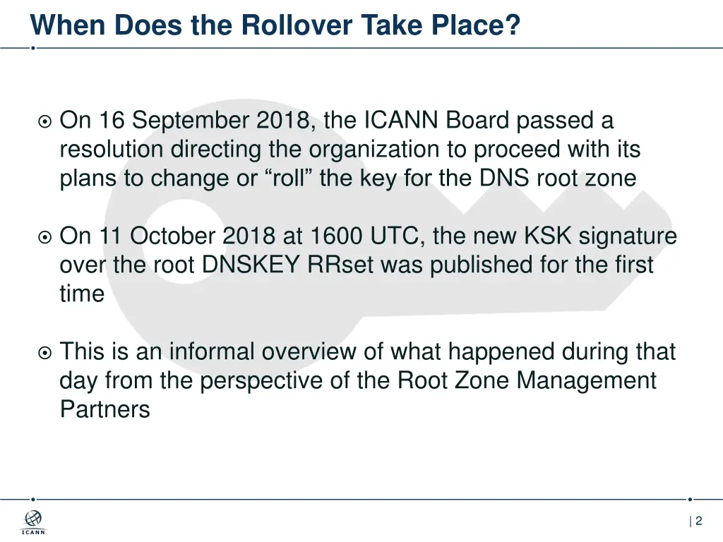 when does the rollover take place