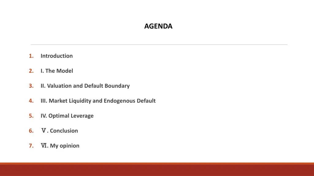 agenda