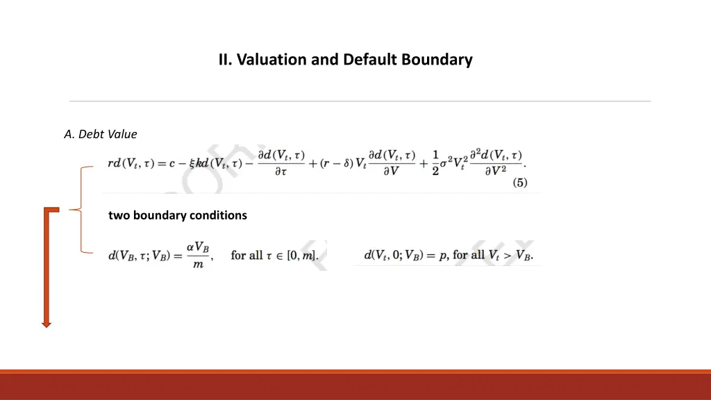 ii valuation and default boundary